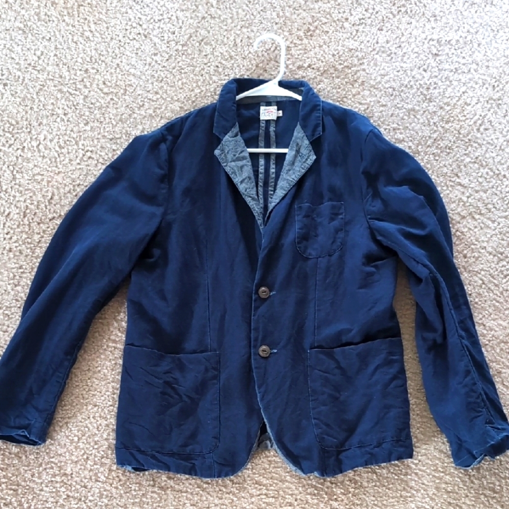 Faherty Indigo-dyed Linen Blazer